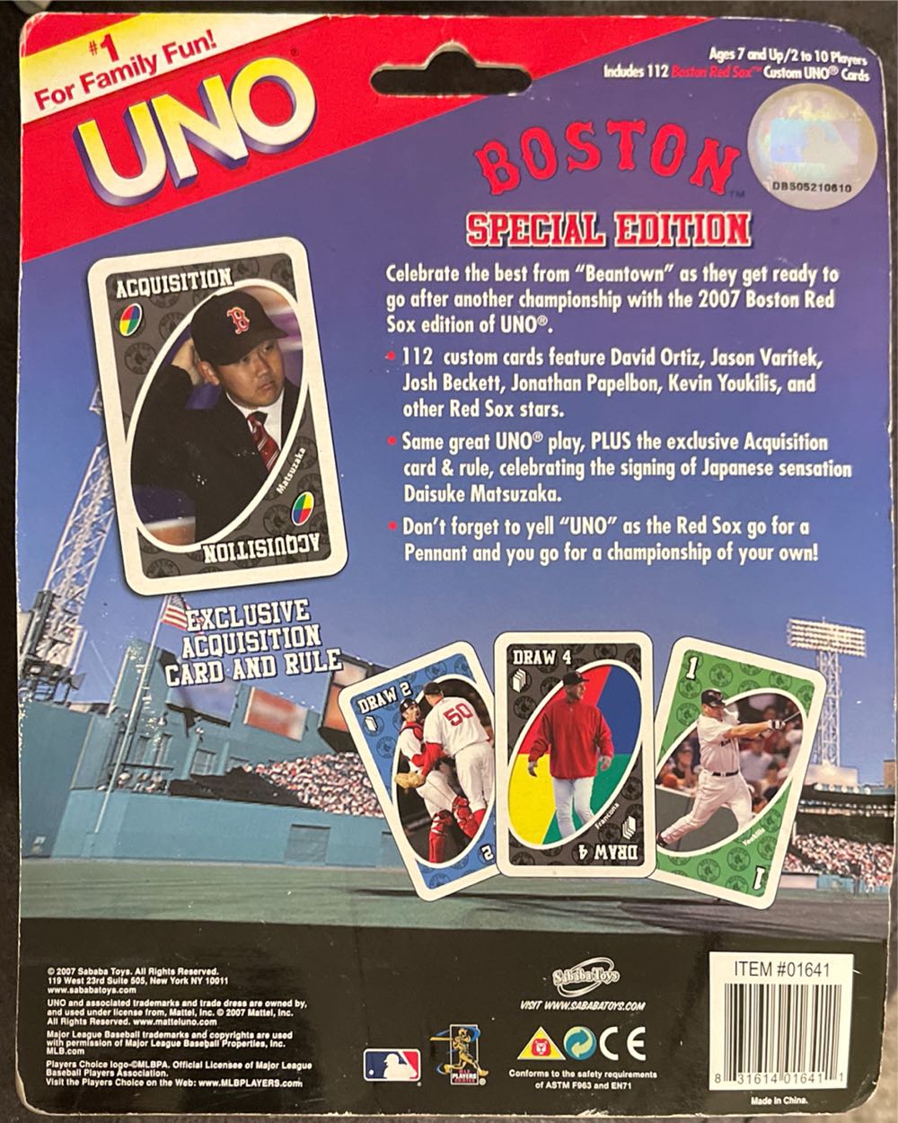 Red Sox Uno Acquisition  board game collectible - Main Image 2
