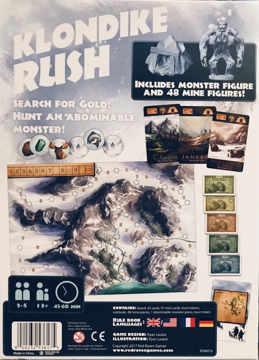 Klondike Rush  (2-5 Players) board game collectible [Barcode 040232536175] - Main Image 2