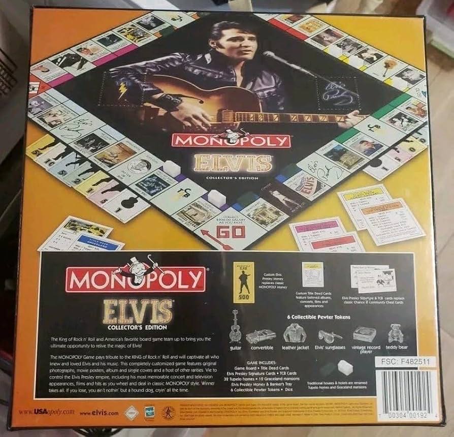Monopoly: Elvis Collector’s Edition  (2-6) board game collectible [Barcode 700304001924] - Main Image 2