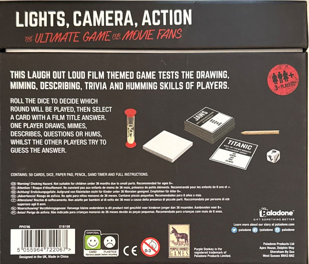 Paladone’s Lights, Camera, Action The Ultimate Game forFans  (3+) board game collectible [Barcode 5055964722067] - Main Image 3