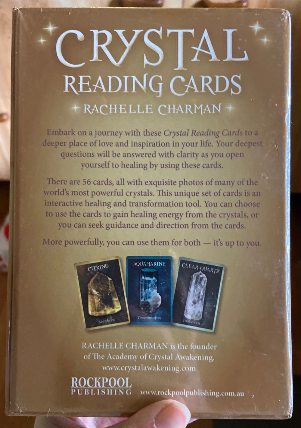 Crystal Reading Cards: The Healing Oracle, By Rachelle Charman ~ Reading Cards Set, Tarot  board game collectible [Barcode 9781925017113] - Main Image 3