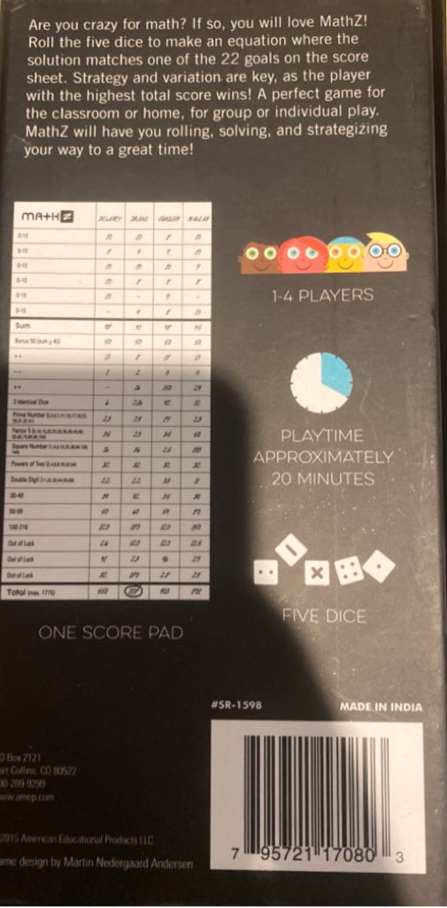 Mathz  board game collectible - Main Image 2