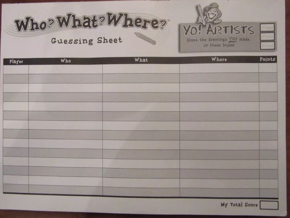 Who What Where  (2 Teams) board game collectible [Barcode 859721000024] - Main Image 3