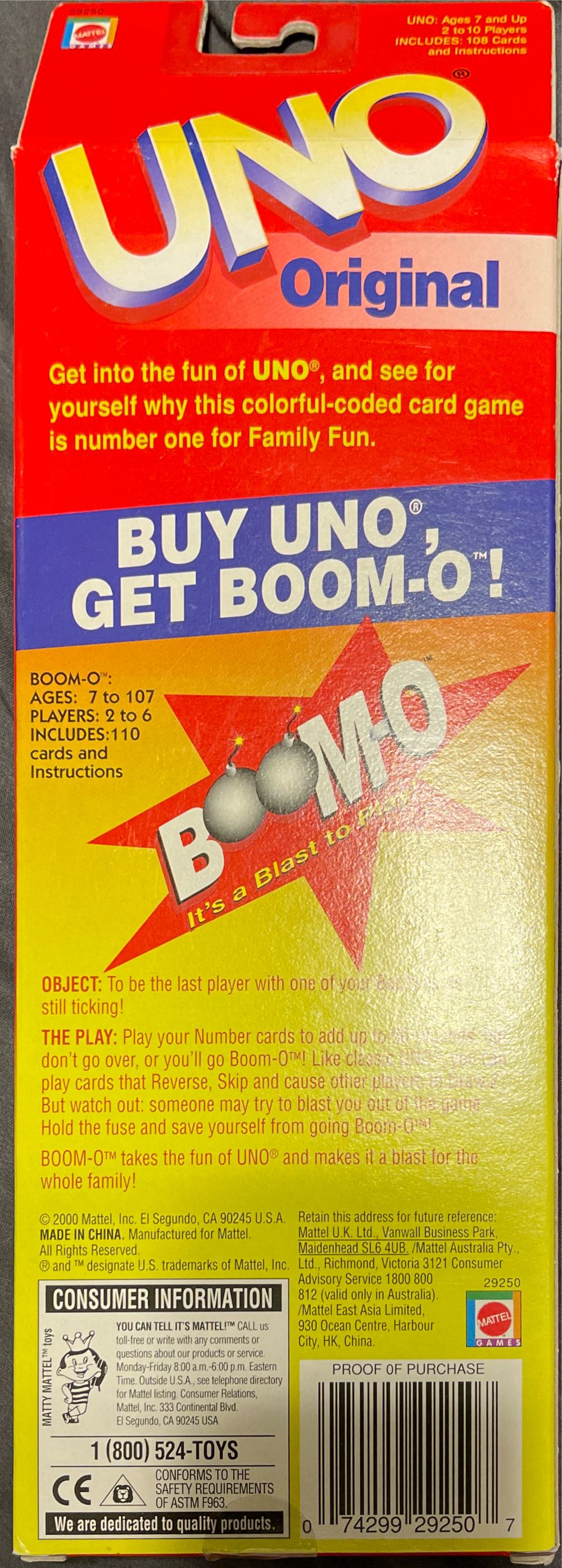 Boomo Uno  board game collectible - Main Image 2
