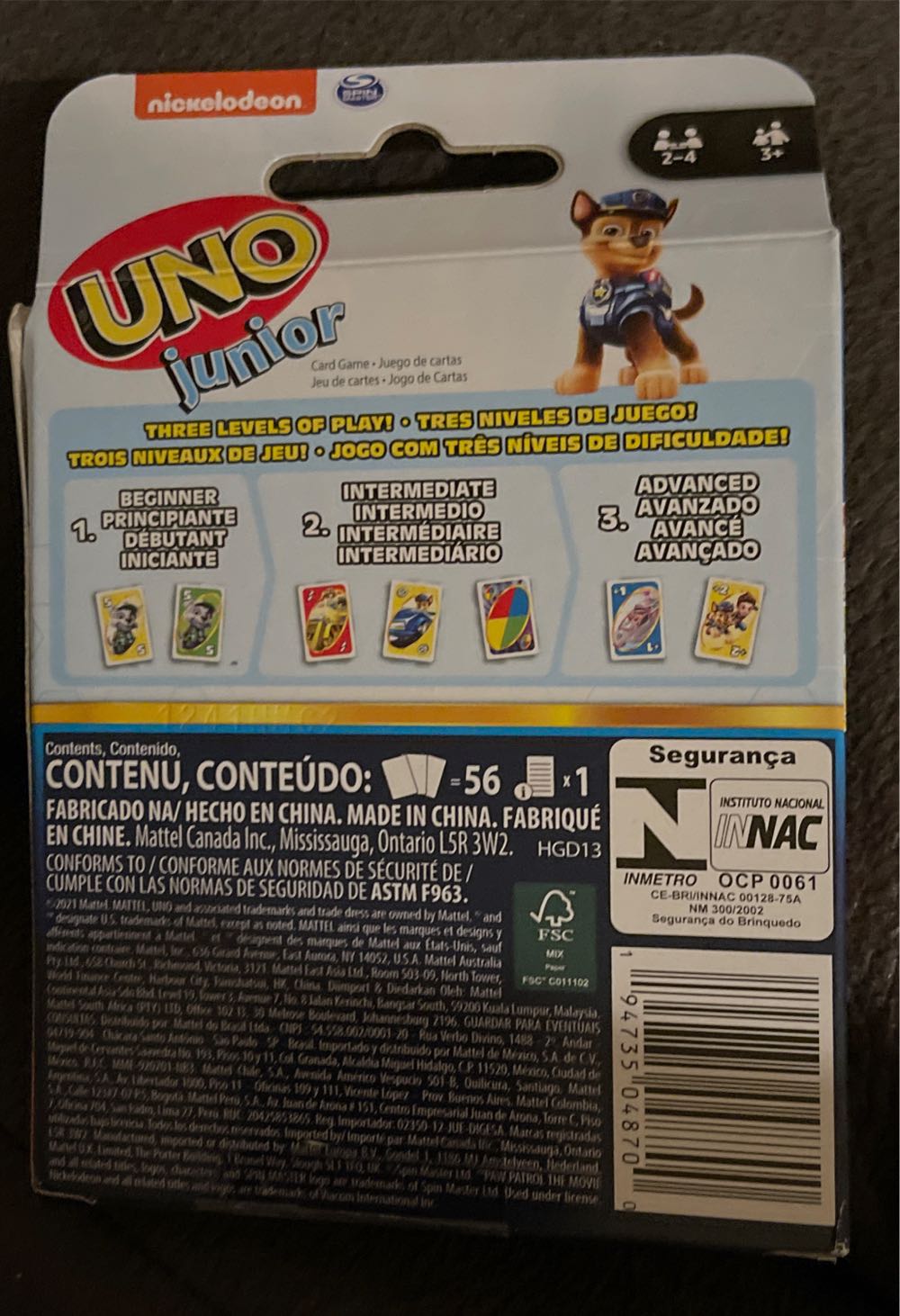 Uno Junior Paw Patrol  board game collectible - Main Image 2