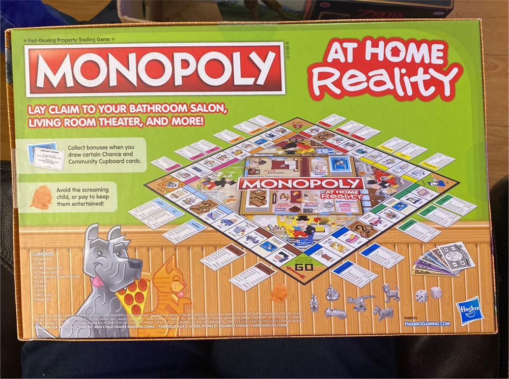 Monopoly At Home Reality  (2-6) board game collectible [Barcode 195166139289] - Main Image 2