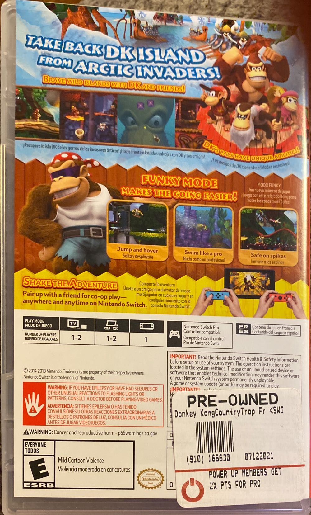 Godting Brand. Donkey Kong Country: Tropical Freeze Switch 045496592660  board game collectible [Barcode 045496592660] - Main Image 2