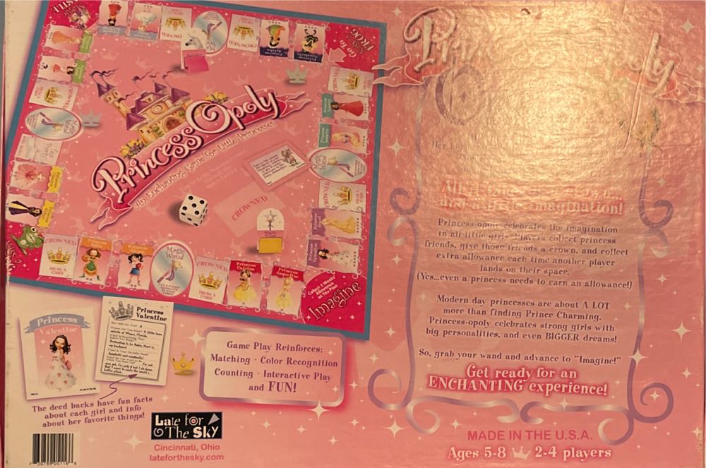 PrincessOpoly  (2-4) board game collectible [Barcode 730799051166] - Main Image 2