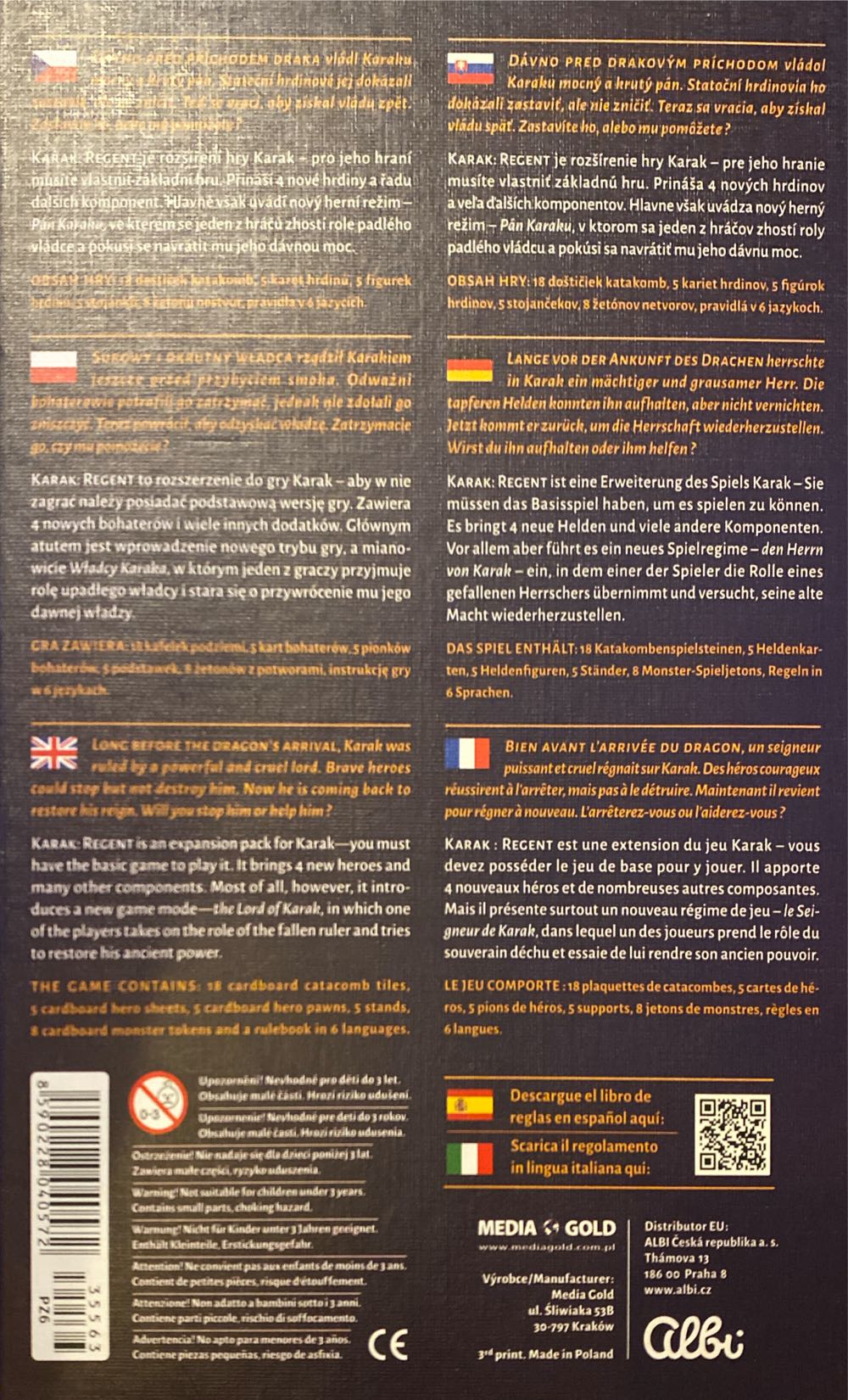 Karak Regent Albi  (2-5) board game collectible [Barcode 8590228040572] - Main Image 2