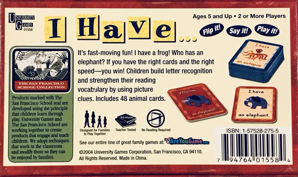 I Have…  (2+) board game collectible [Barcode 794764015584] - Main Image 2