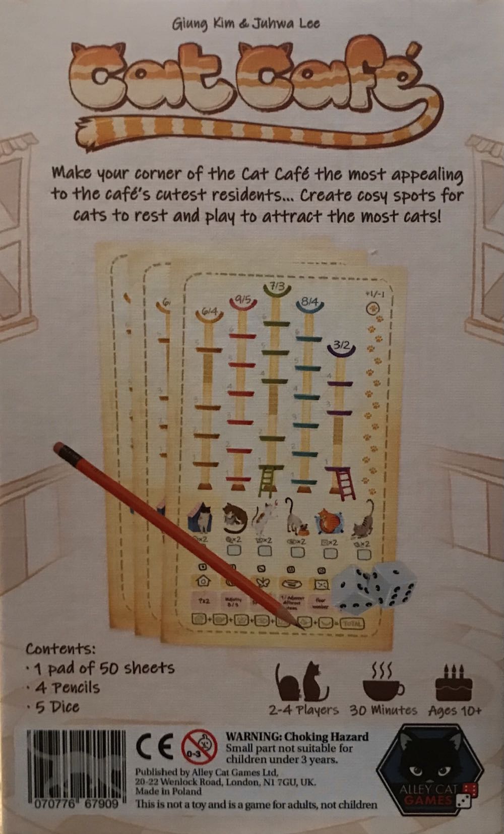 Cat Café  (2-4) board game collectible [Barcode 036000291452] - Main Image 2