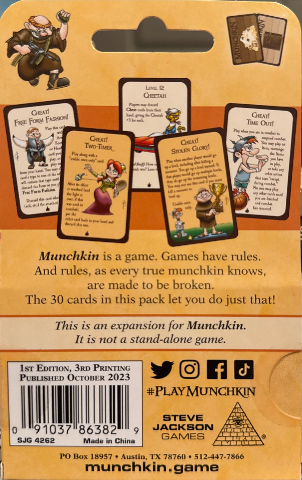 Munchkin: Cheats  board game collectible [Barcode 091037863829] - Main Image 2
