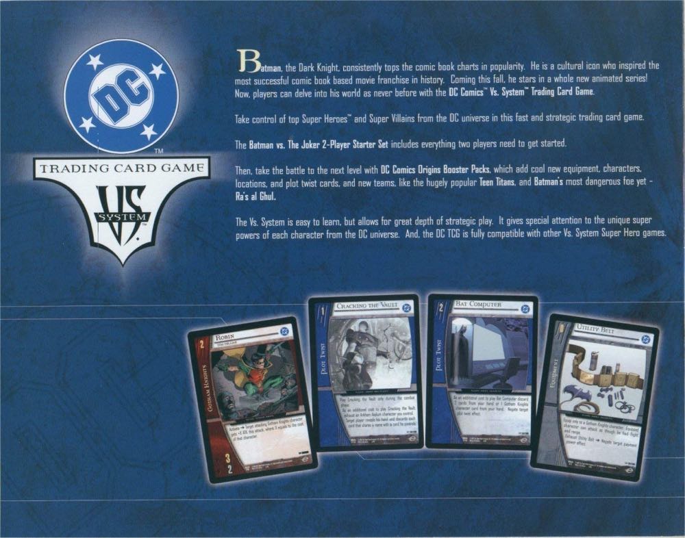 Upper Deck DC Batman Vs The Joker Card Game  (2) board game collectible - Main Image 3