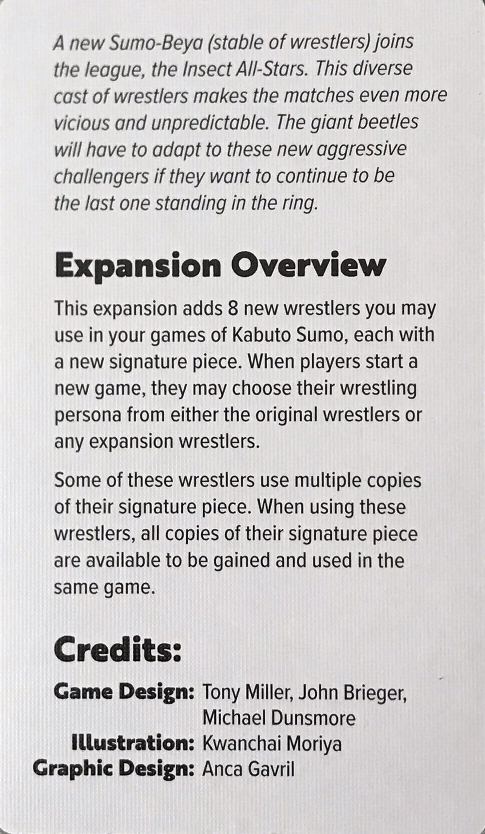 Kabuto Sumo: Insect All-Stars  (2-4) board game collectible [Barcode 618149322626] - Main Image 2