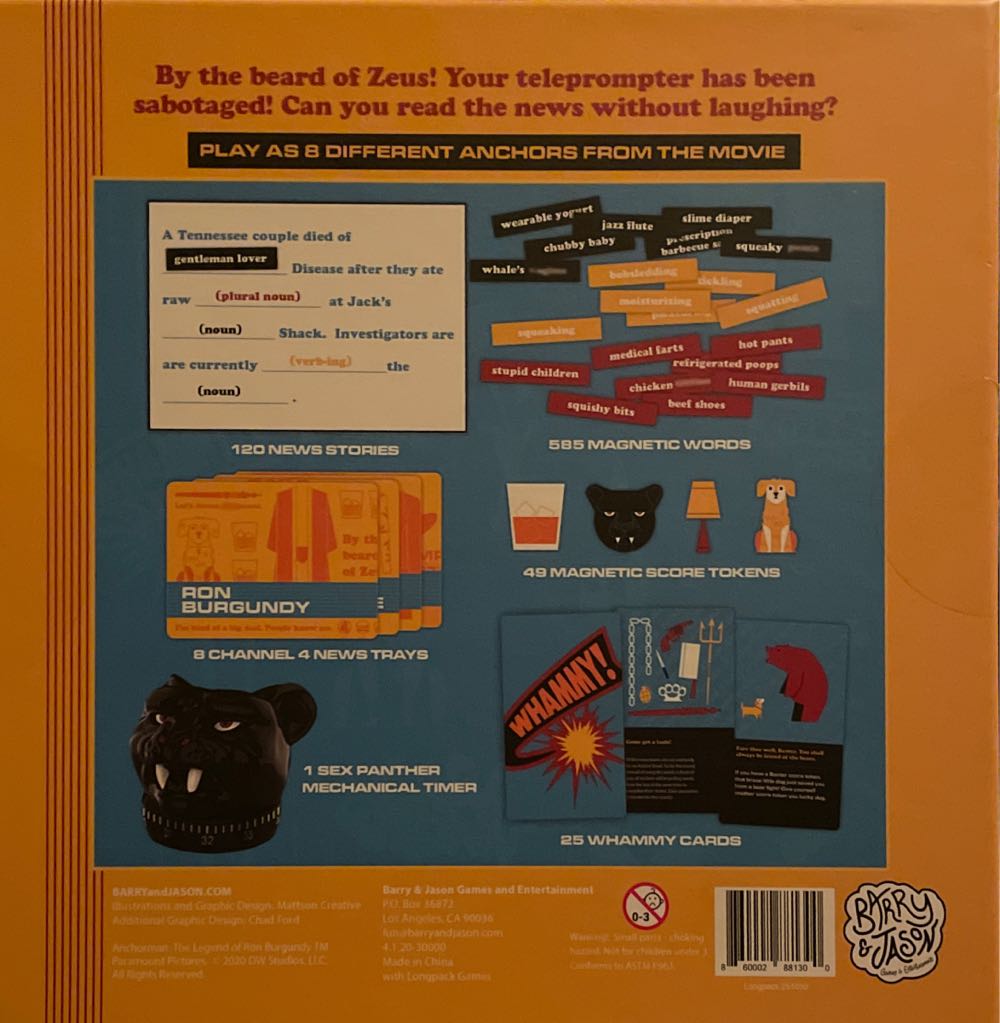 Anchorman: The Game - Improper Teleprompter  (2-8) board game collectible [Barcode 860002881300] - Main Image 2