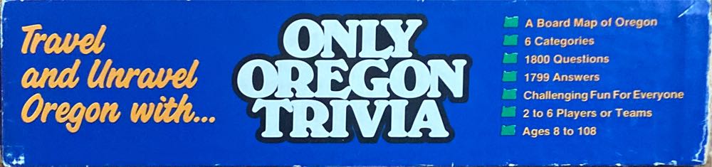 Only Oregon Trivia  (2-6) board game collectible - Main Image 3