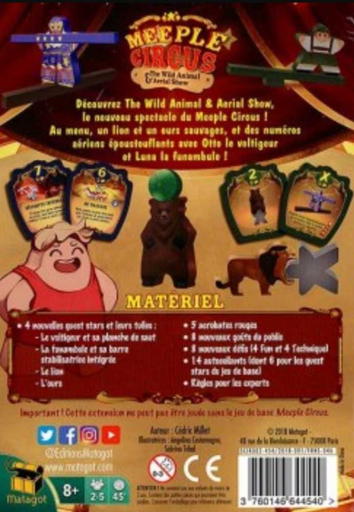 Meeple Circus: Wild & Aerial Show - Exp 1  (2-5) board game collectible [Barcode 4250231724503] - Main Image 2