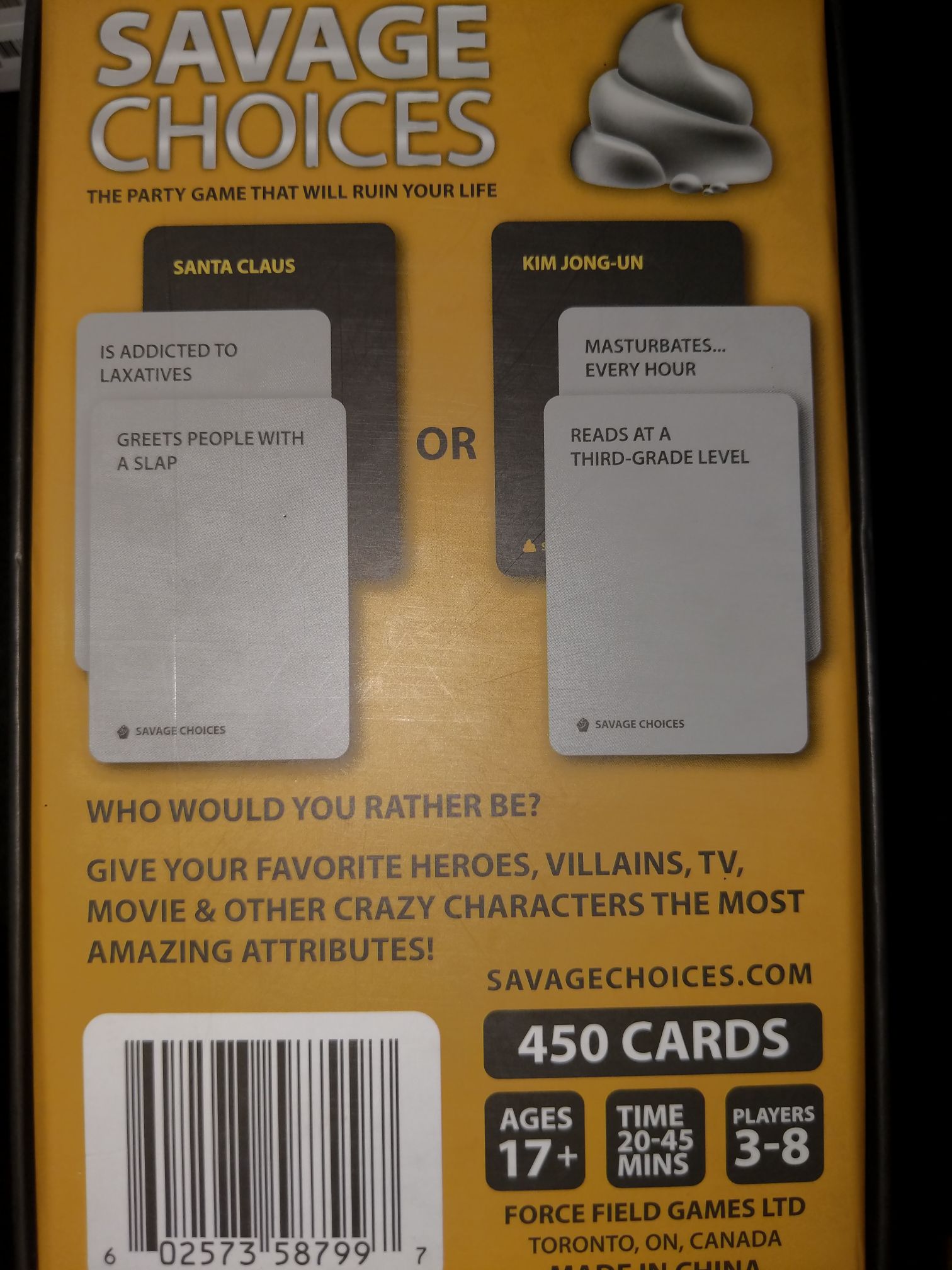 Savage Choices  board game collectible [Barcode 602573587997] - Main Image 2