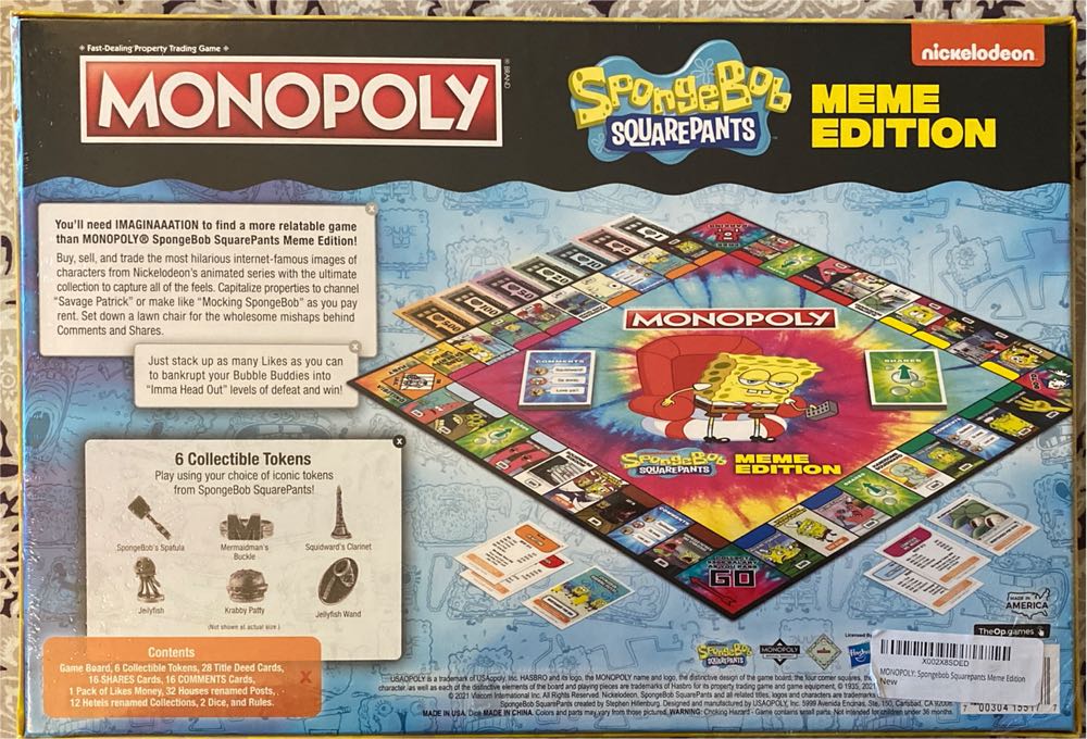 Spongebob Squarepants Meme Edition  board game collectible - Main Image 2