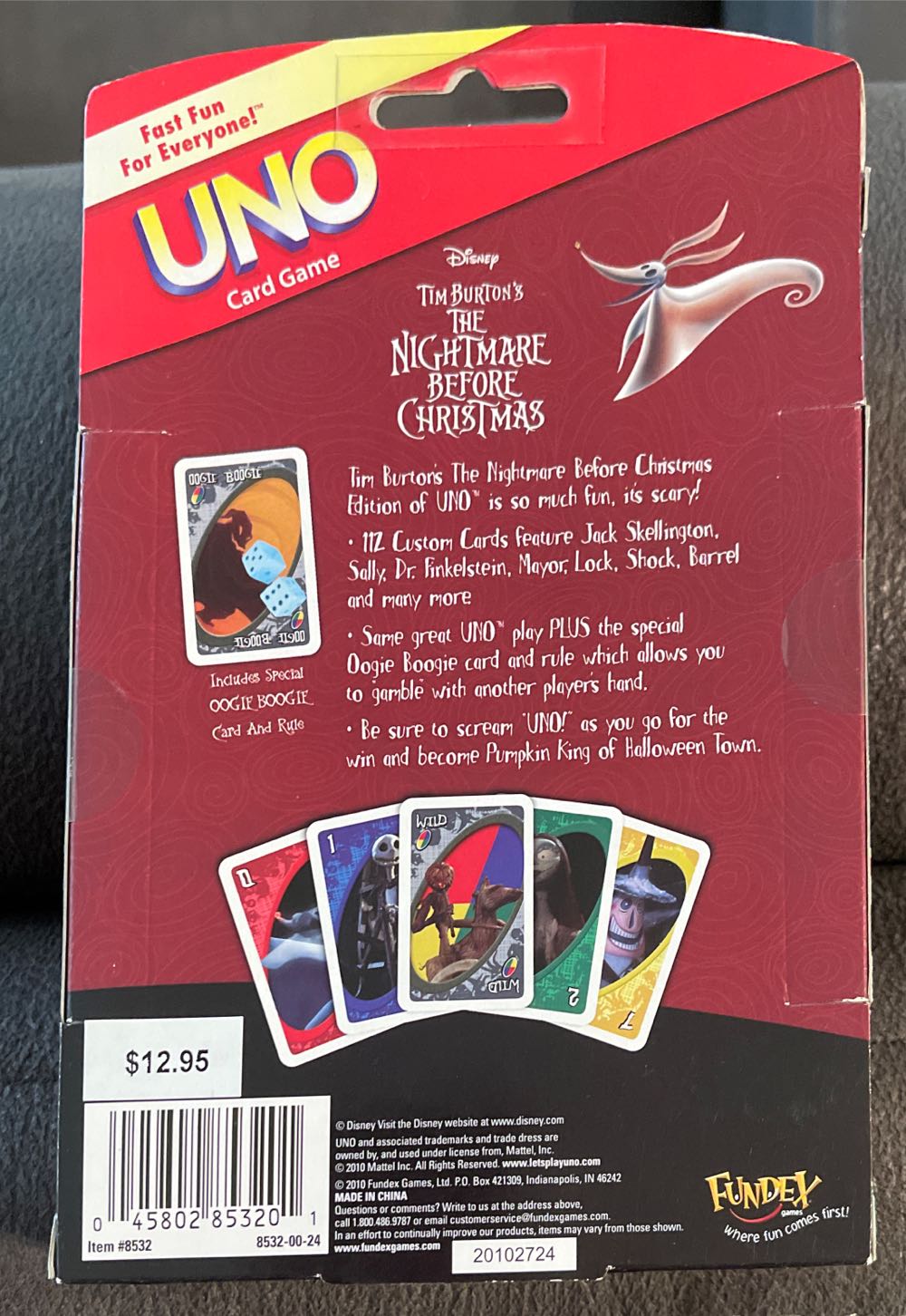 Nightmare Before Christmas Uno Tin  board game collectible - Main Image 2