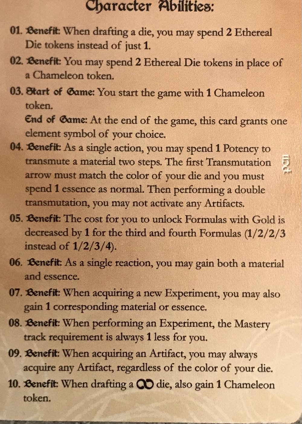 Trismegistus: The Ultimate Formula - Alchemists  (1-4) board game collectible - Main Image 3