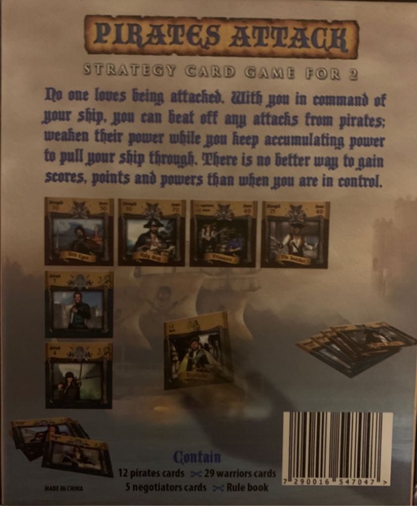 Pirates Attack Strategic Card Game For 2  board game collectible [Barcode 7290016547047] - Main Image 2