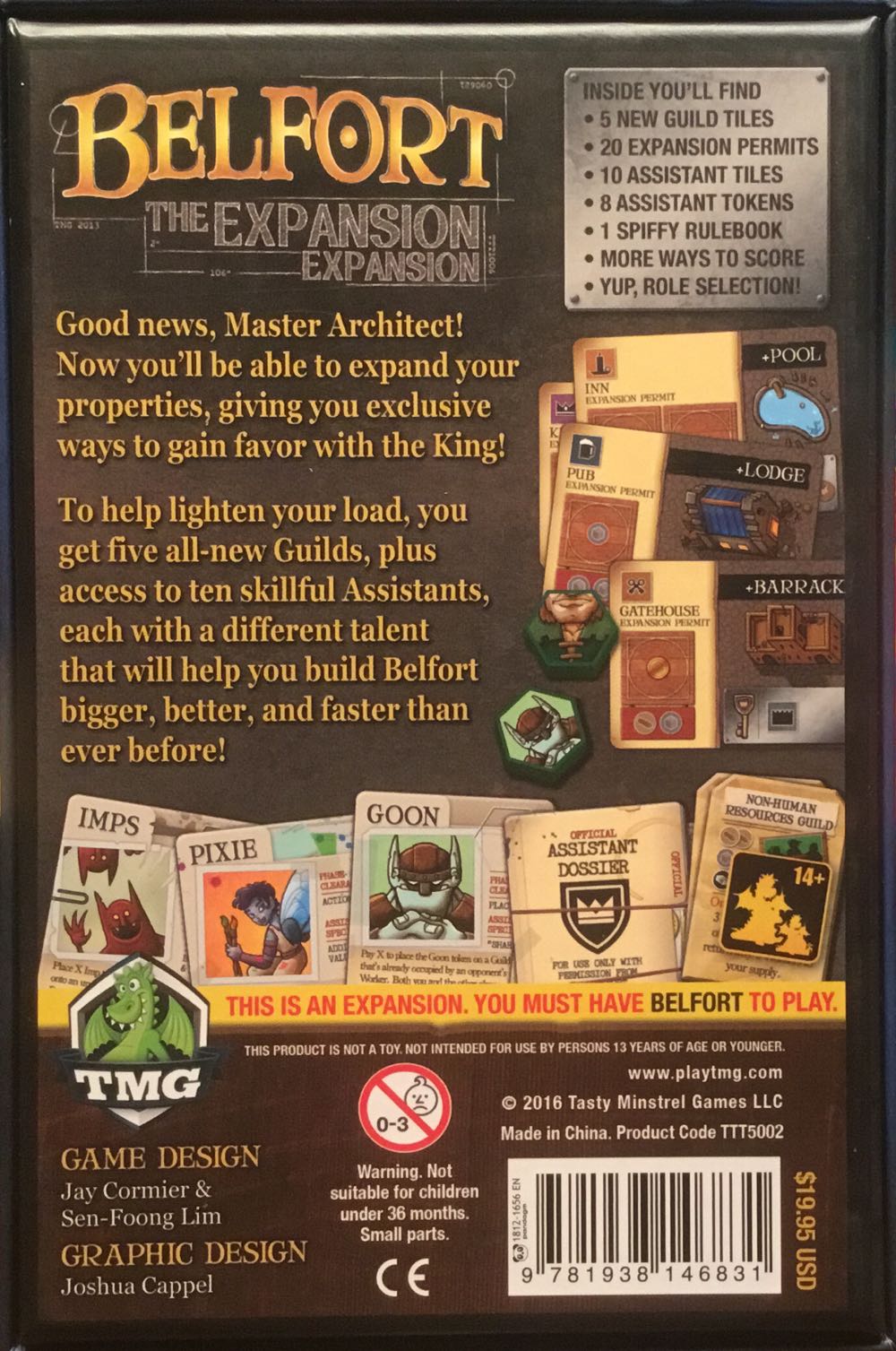 Belfort: The Expansion Expansion  (2-5) board game collectible [Barcode 9781938146831] - Main Image 2
