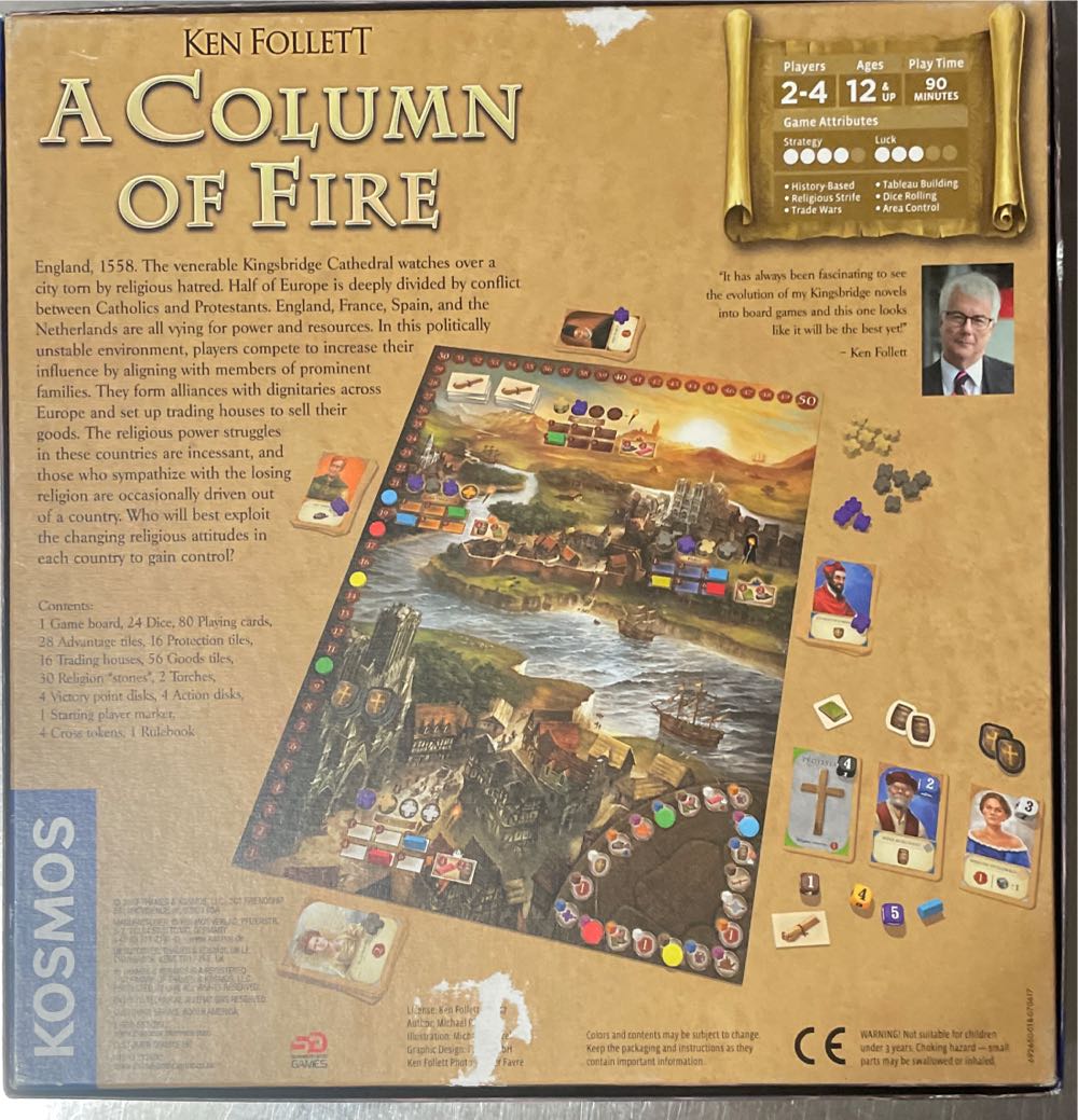 A Column of Fire  (2-4) board game collectible [Barcode 814743013018] - Main Image 2