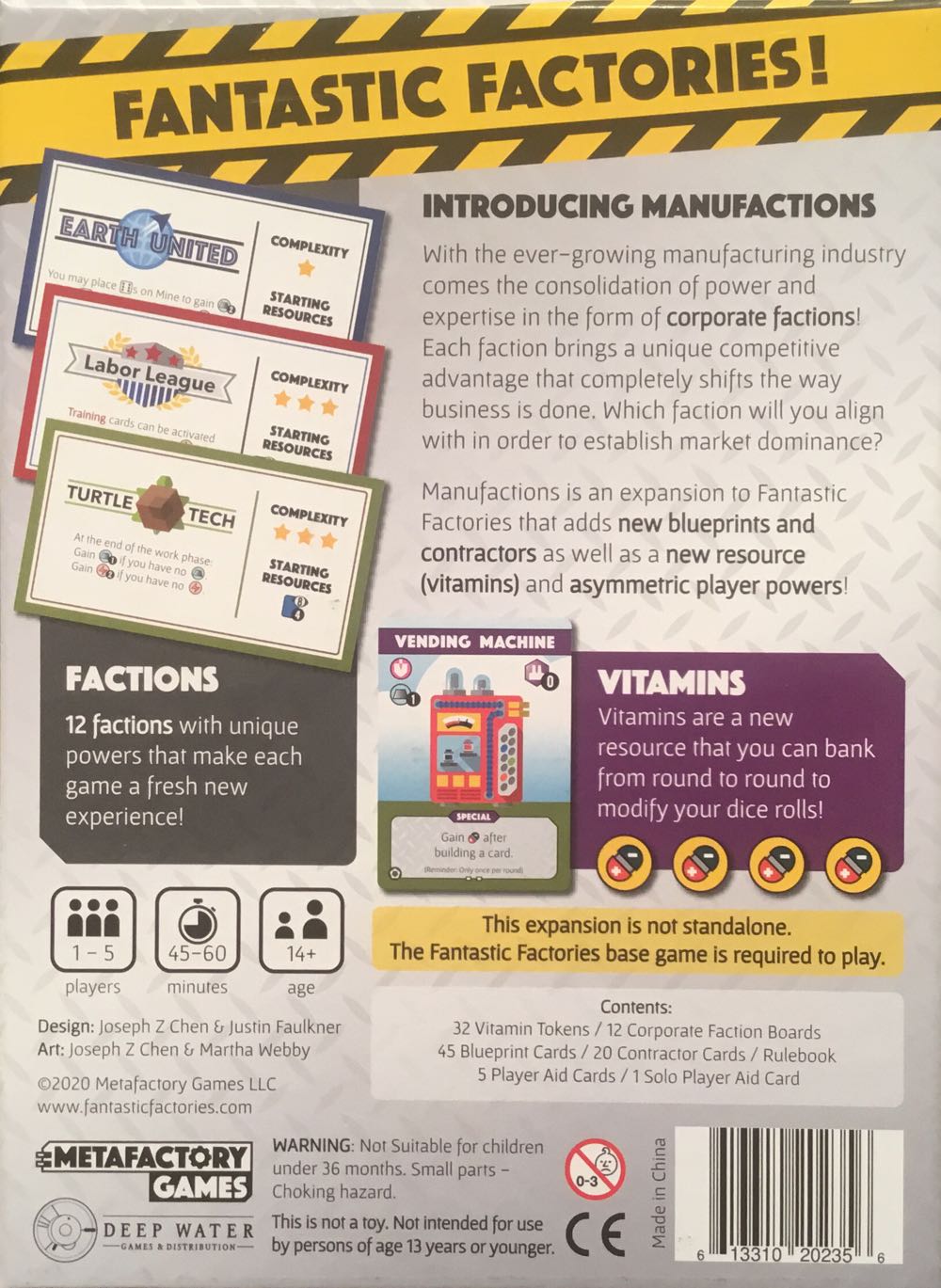 Fantastic Factories: Manufacturing  (1-5) board game collectible [Barcode 613310202356] - Main Image 2