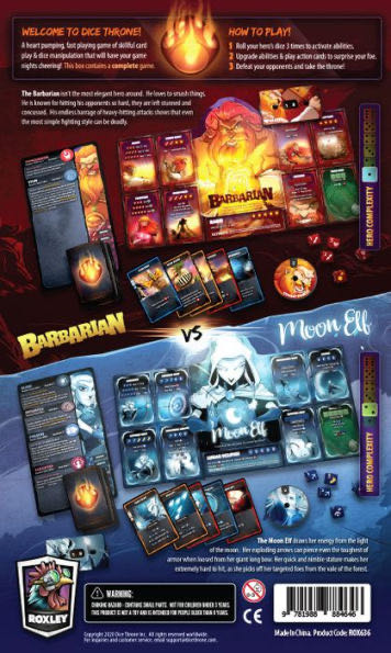 Dice Throne - Barbarian vs. Moon Elf  (2-6) board game collectible [Barcode 9781988884646] - Main Image 2