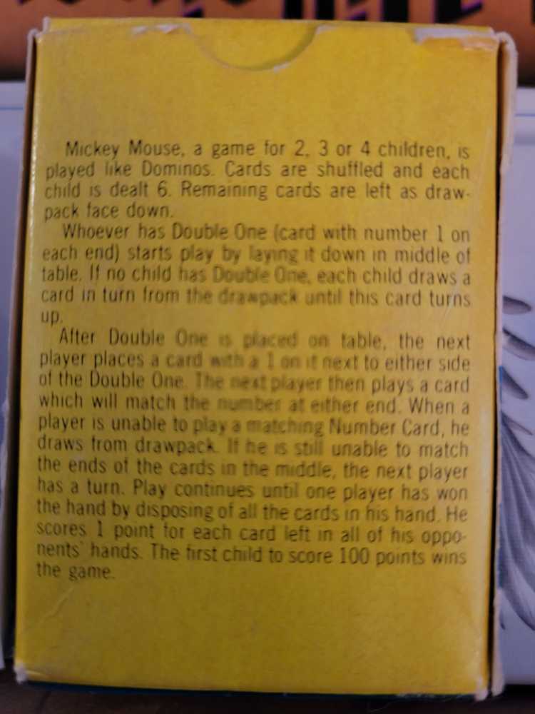 Mickey Mouse Character Card Game  board game collectible - Main Image 2