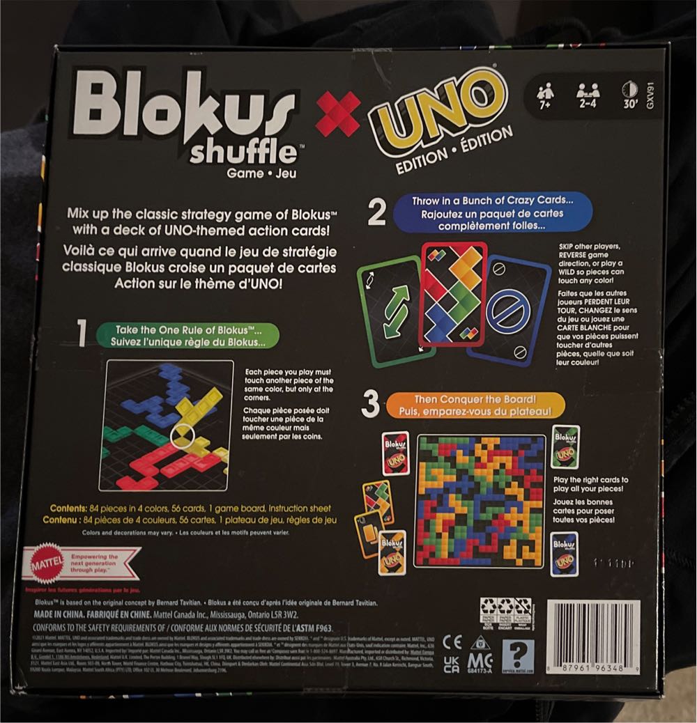 Blokus Shuffle Uno  board game collectible - Main Image 2