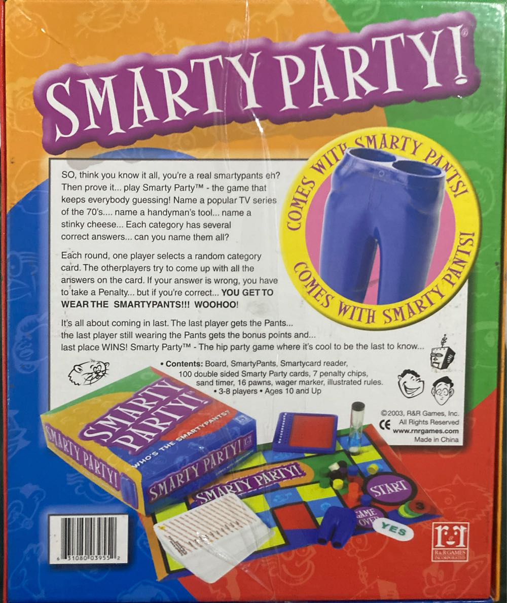 Smarty Party: 2nd Edition  (3-8) board game collectible [Barcode 631080039552] - Main Image 2