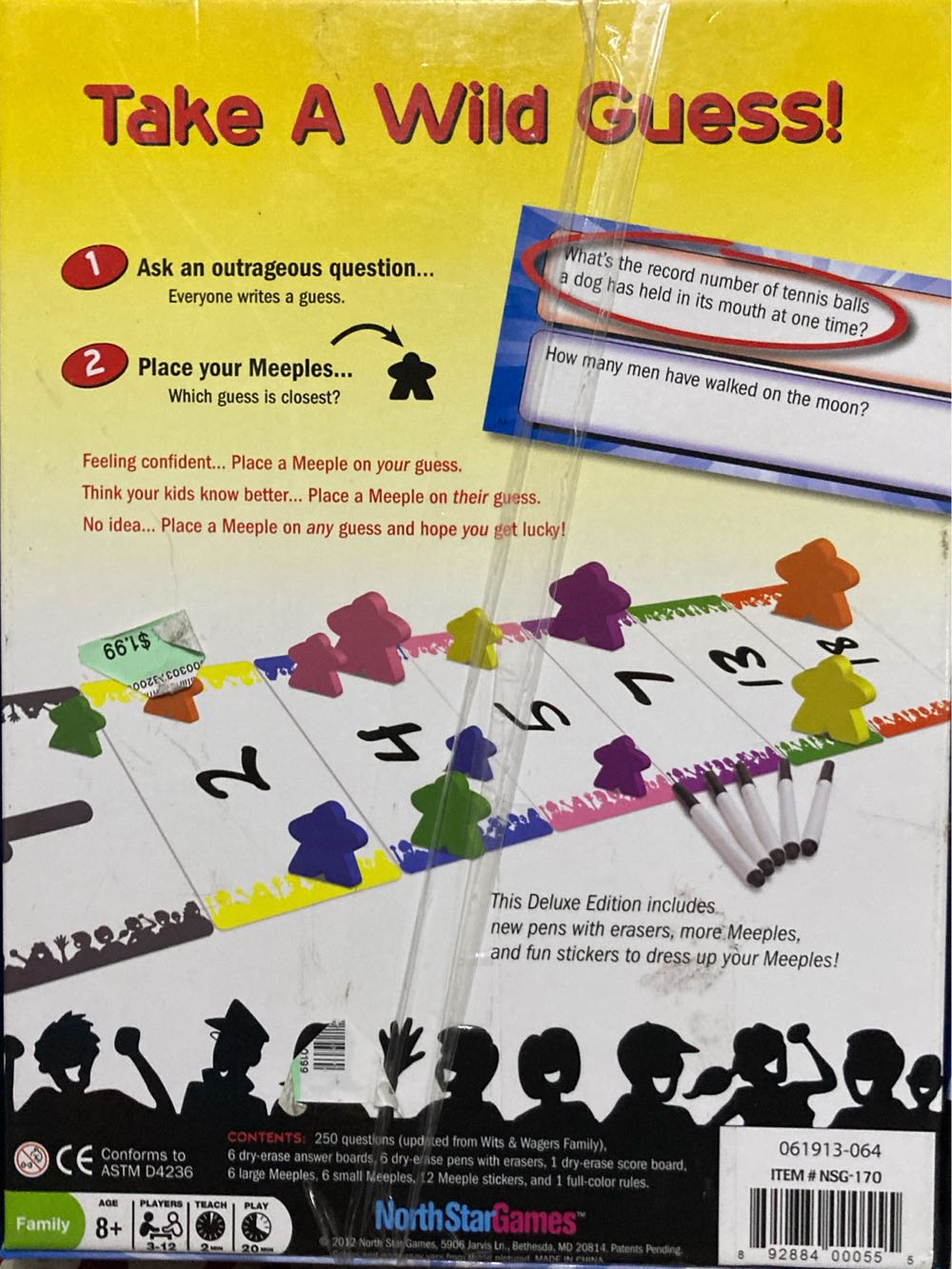 Wits & Wagers Family Deluxe Edition North Star  (3-12) board game collectible [Barcode 892884000555] - Main Image 2