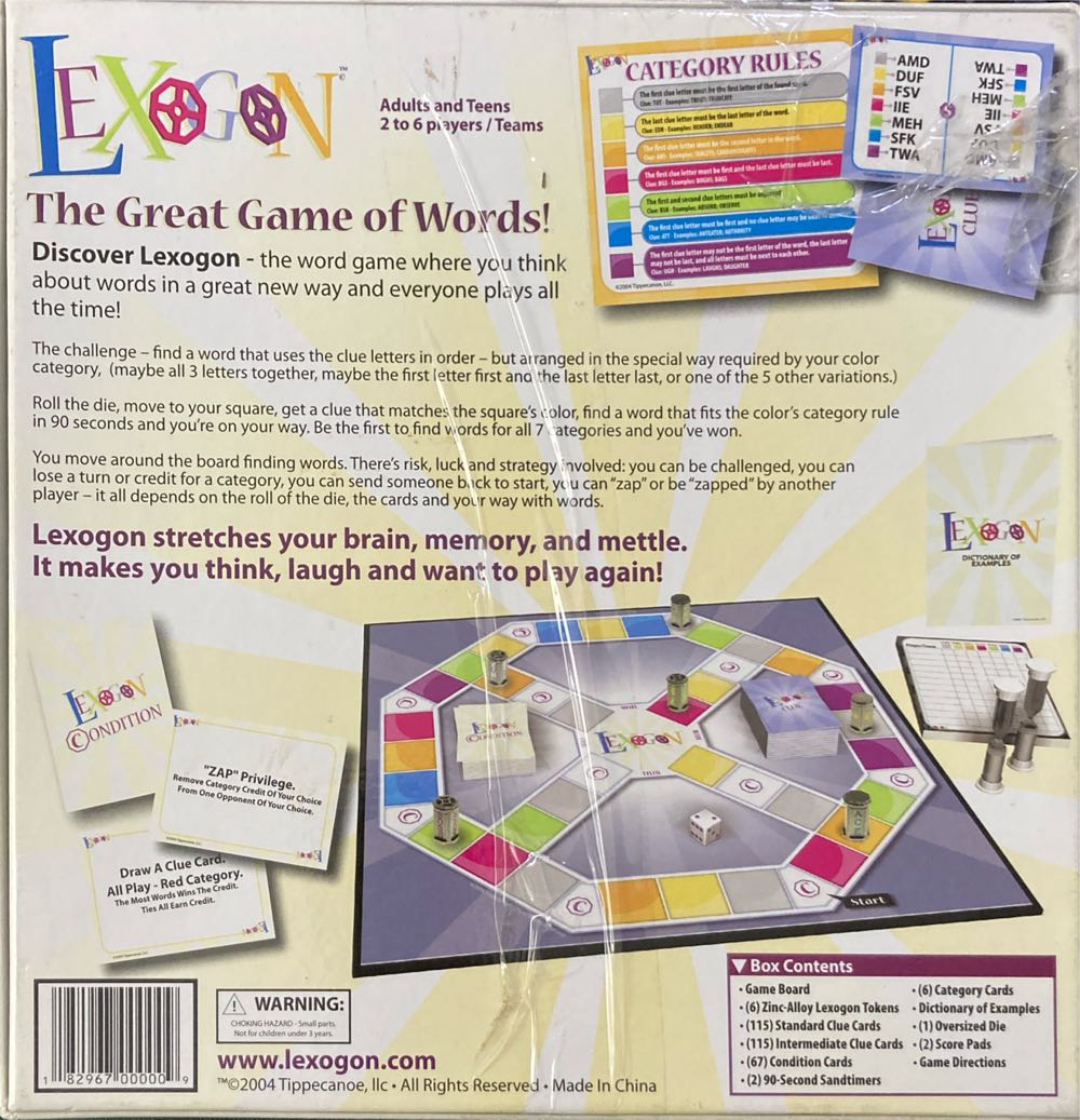 Lexogon: The Great Game Of Words Board Game  (2-6 Players Or Teams) board game collectible [Barcode 182967000009] - Main Image 2