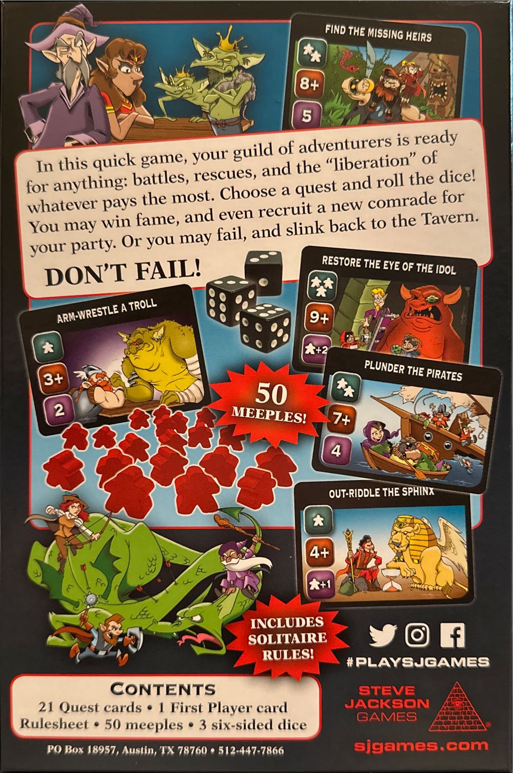 Hack & Slash  (2-6) board game collectible [Barcode 080742096271] - Main Image 2