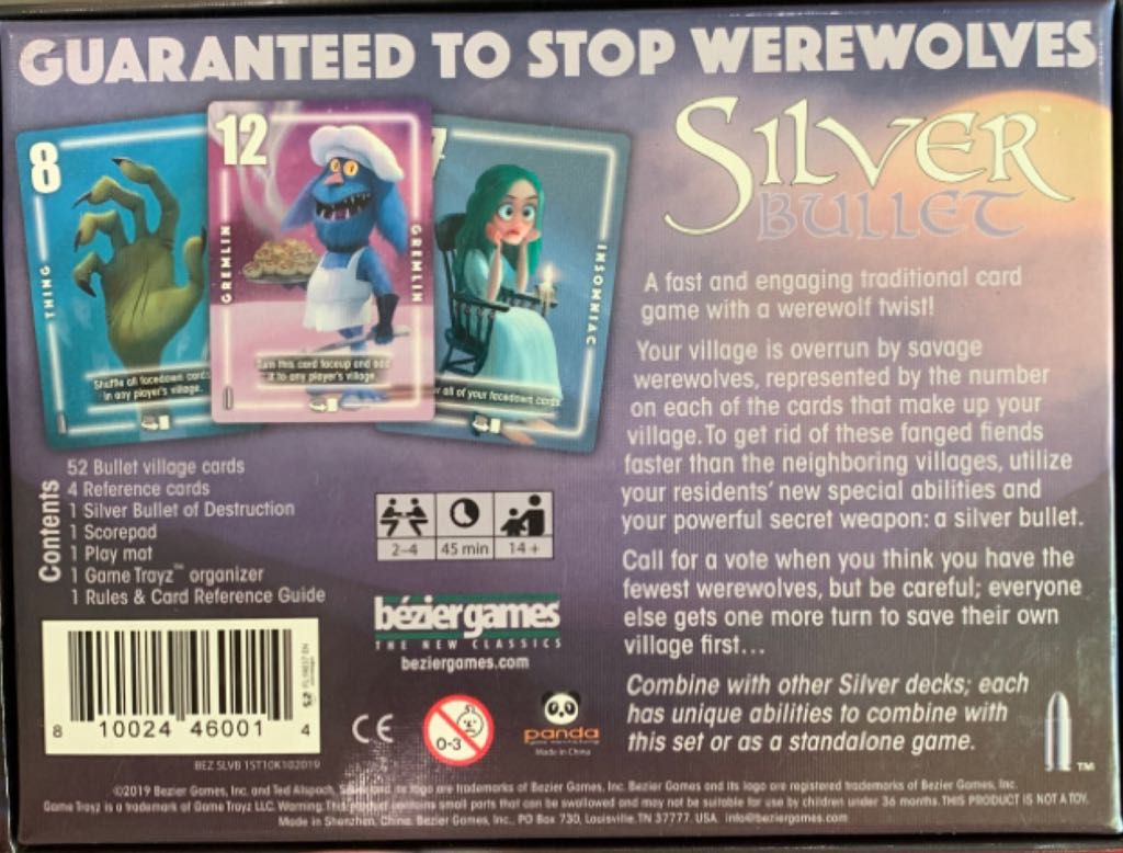 Silver: Bullet  (2-4) board game collectible [Barcode 810024460014] - Main Image 2