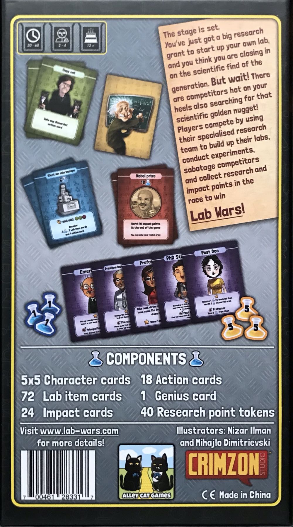 Lab Wars  (2 to 4) board game collectible [Barcode 700461283317] - Main Image 2