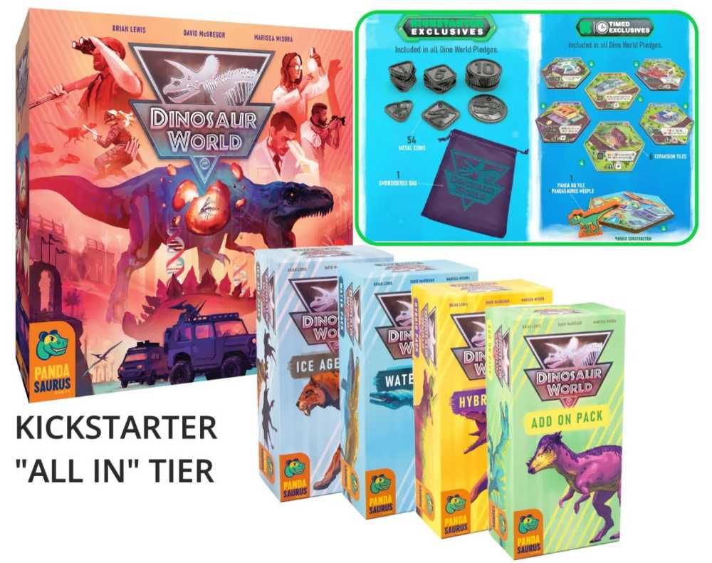 Dinosaur World - Kickstarter All-in Tier  (1-4 Players) board game collectible [Barcode 854382007801] - Main Image 4