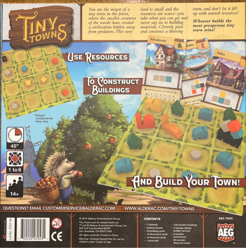 Tiny Towns  (1-6) board game collectible [Barcode 4250231724565] - Main Image 2