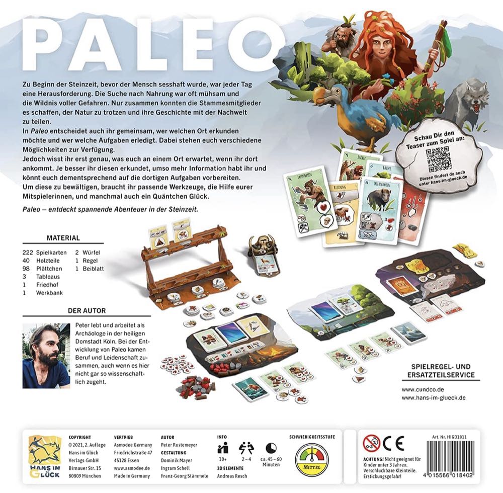 Paleo German Edition  (2-4) board game collectible [Barcode 4015566018402] - Main Image 2