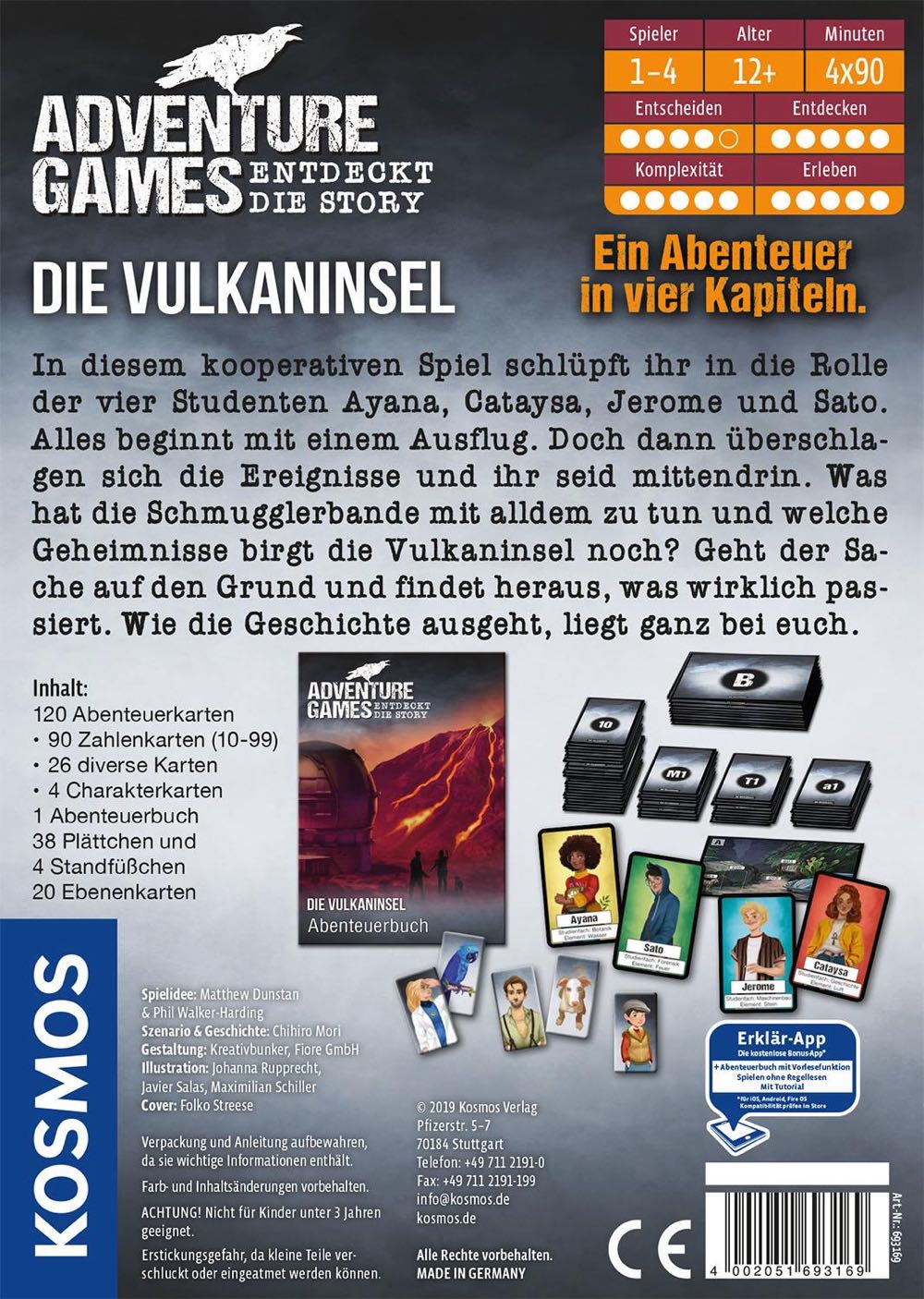 Adventure Games - Die Vulkaninsel  (1-4) board game collectible [Barcode 4002051693169] - Main Image 2