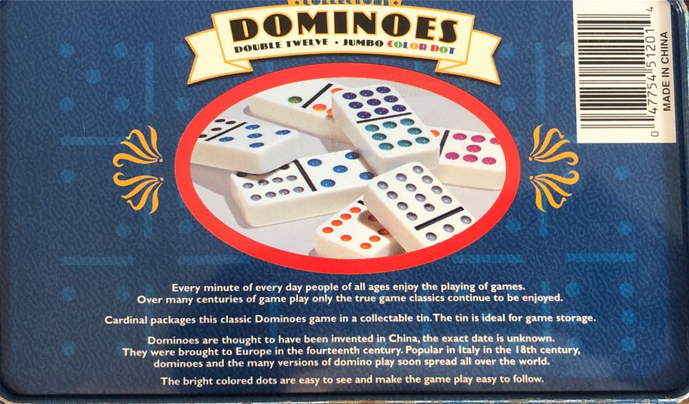Dominoes - Double 12  (2-10) board game collectible [Barcode 047754512014] - Main Image 2