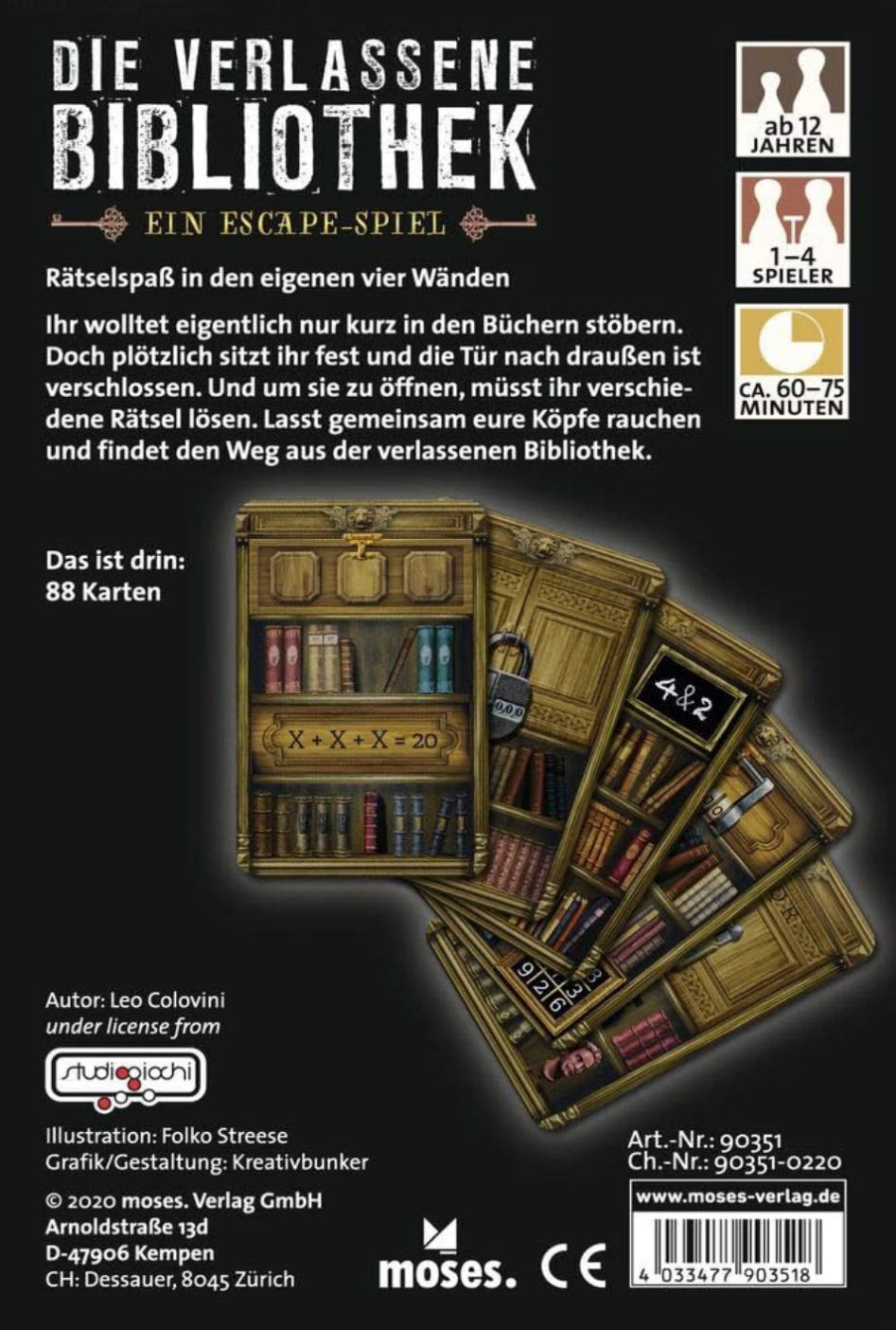 Die verlassene Bibliothek  (1-4) board game collectible [Barcode 4033477903518] - Main Image 2