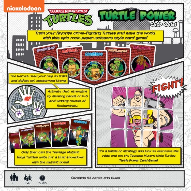 TMNT Turtle Power Card Game  (3 - 6) board game collectible [Barcode 700304155122] - Main Image 3