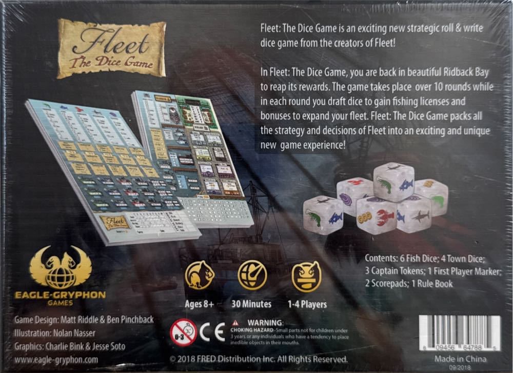 Fleet: The Dice Game  (1-4) board game collectible [Barcode 609456647885] - Main Image 2