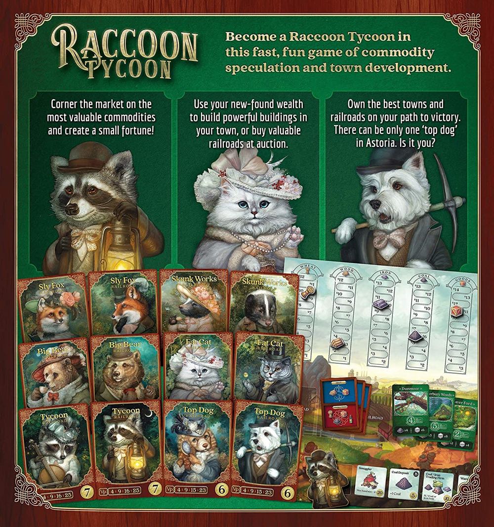Raccoon Tycoon  (2-5) board game collectible [Barcode 852068008067] - Main Image 2