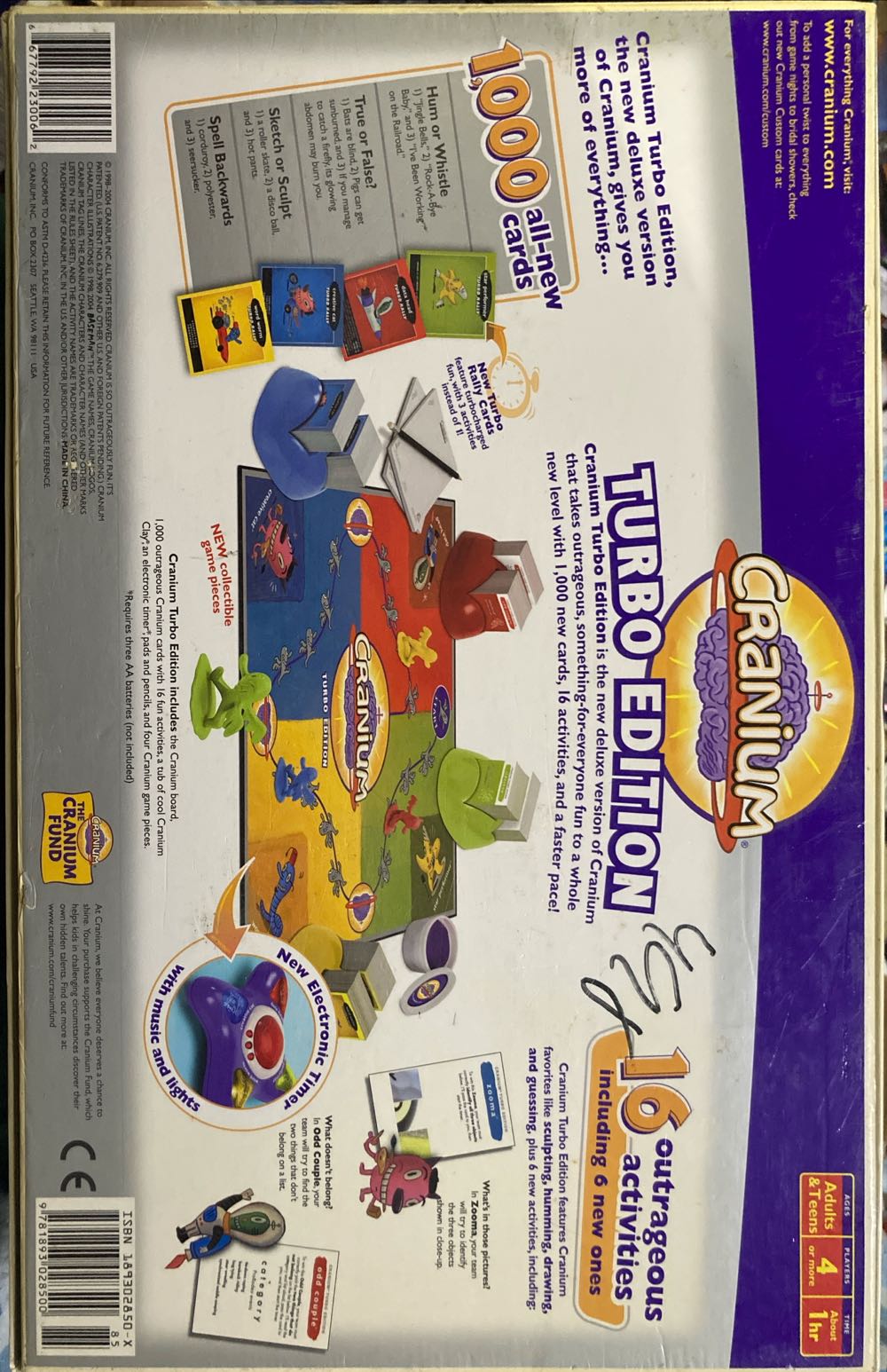 Cranium Turbo Edition  (4 Or More) board game collectible [Barcode 667792230062] - Main Image 2