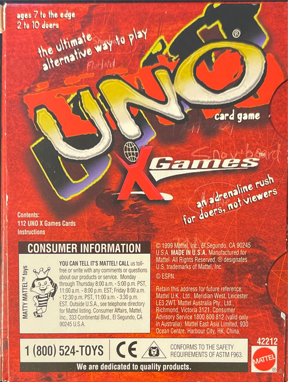 Uno X Game  board game collectible - Main Image 2