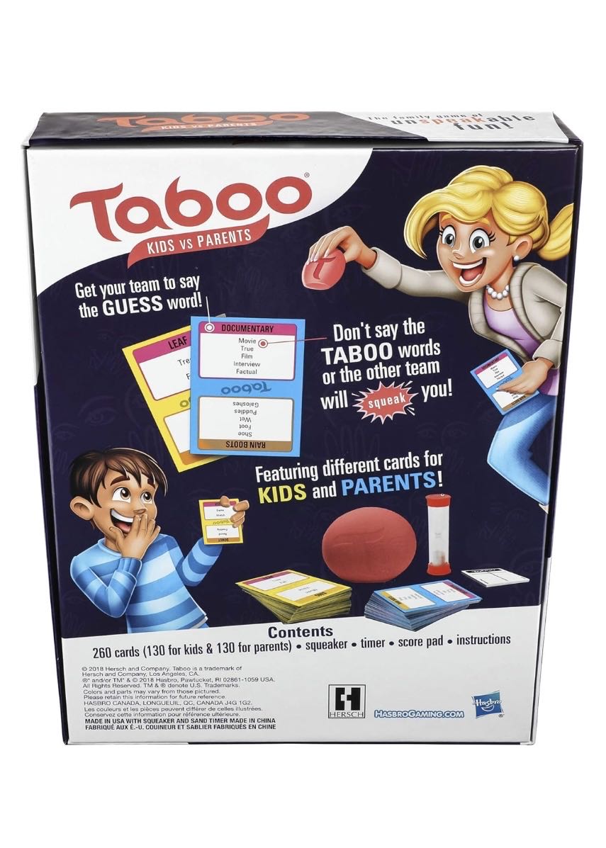 Taboo: Kids vs Parents (*2/4+ players | 8+ | *5–? min.)  (4+) board game collectible [Barcode 630509747801] - Main Image 3